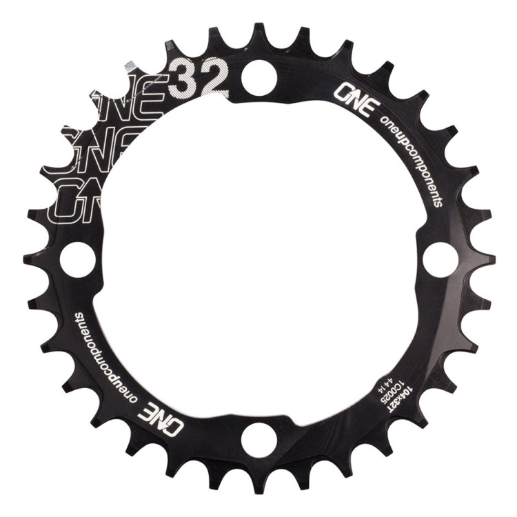 OneUp-Components-32T-104BCD-Narrow-Wide-Chainring-Black-Front