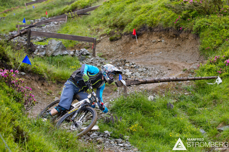Rimbach Tim of GER in stage 4 of the 1st UEC MTB Enduro European Championships in Kirchberg, Tyrol, Austria, on June 21, 2015. Free image for editorial usage only: Photo by Manfred Stromberg