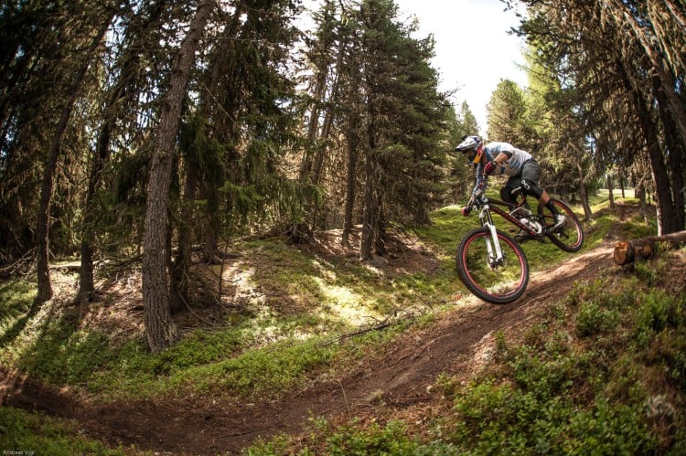 Michal PROKOP from Czech Republic during the training for the 3rd stop of the European Enduro Series at Reschenpass, Austria, on July 25, 2015. Free image for editorial usage only: Photo by Andreas Vigl