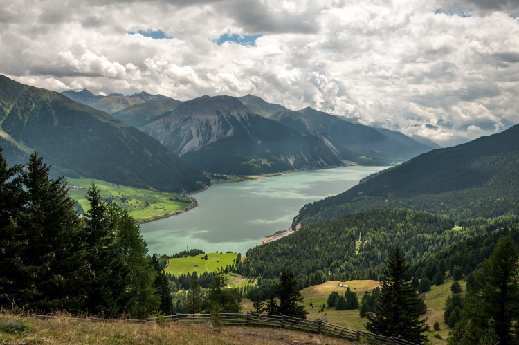 Scenic views on the transfer stage at the 3rd stop of the European Enduro Series at Reschenpass, Austria, on July 25, 2015. Free image for editorial usage only: Photo by Andreas Vigl
