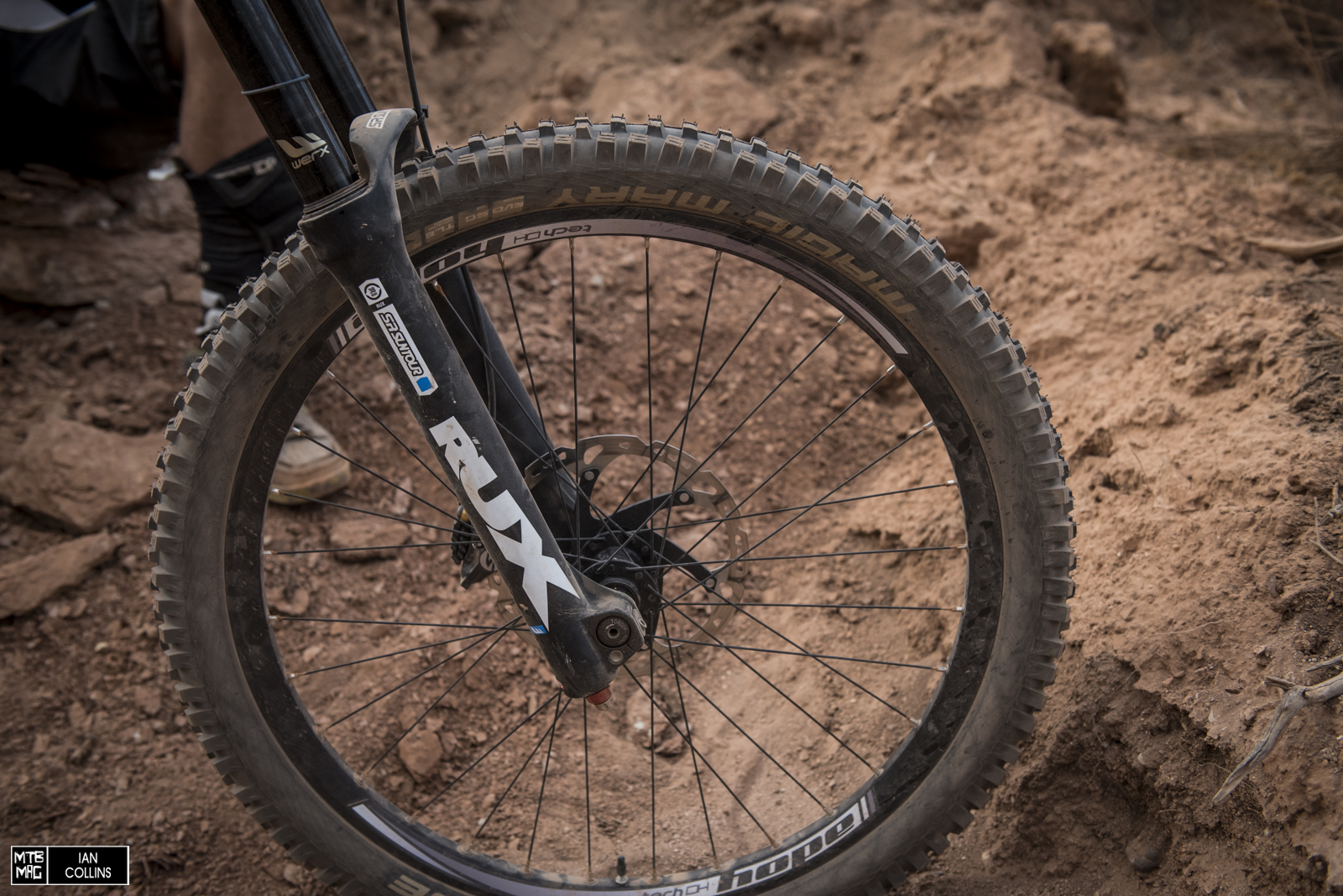 Suntour Rux.  The latest version of this fork is starting to look quite refined.  James Doerfling also rides on and seems to be loving it.  Hope wheels rolling on Schwalbe Muddy Mary tires in 2.35.