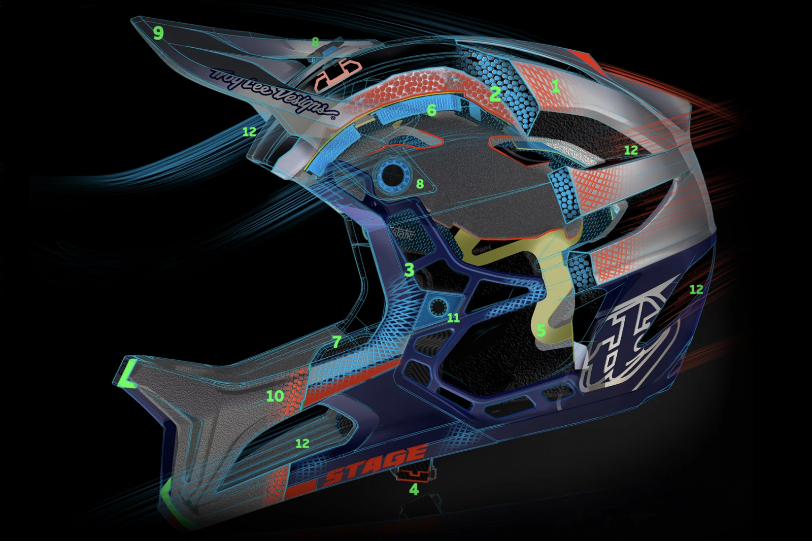 troy lee designs stage full face